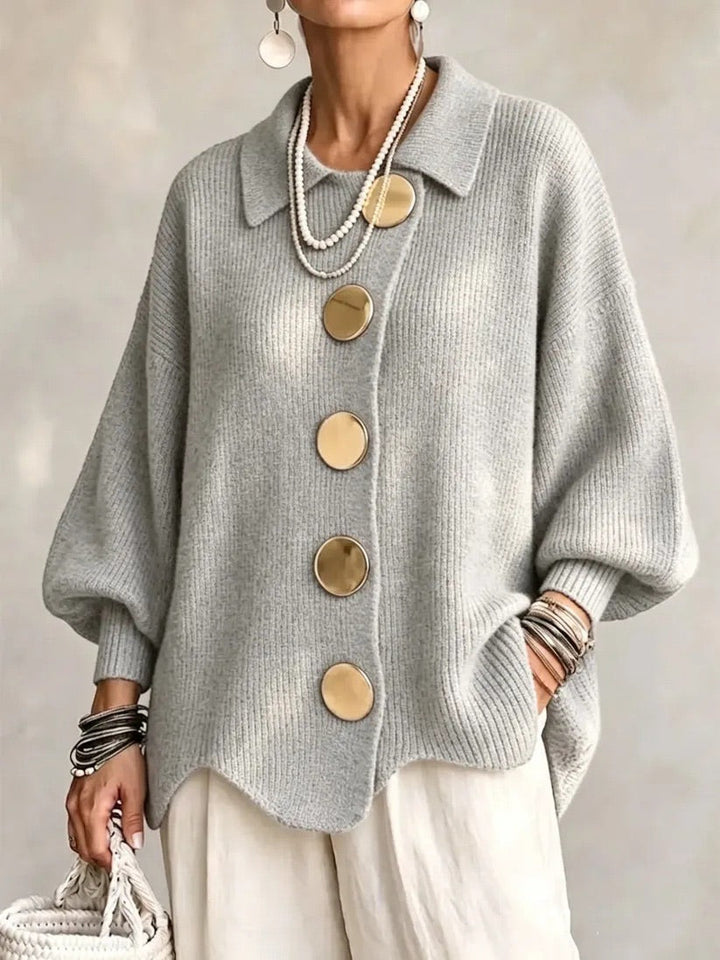 Karina – Cardigan oversize à col et boutons