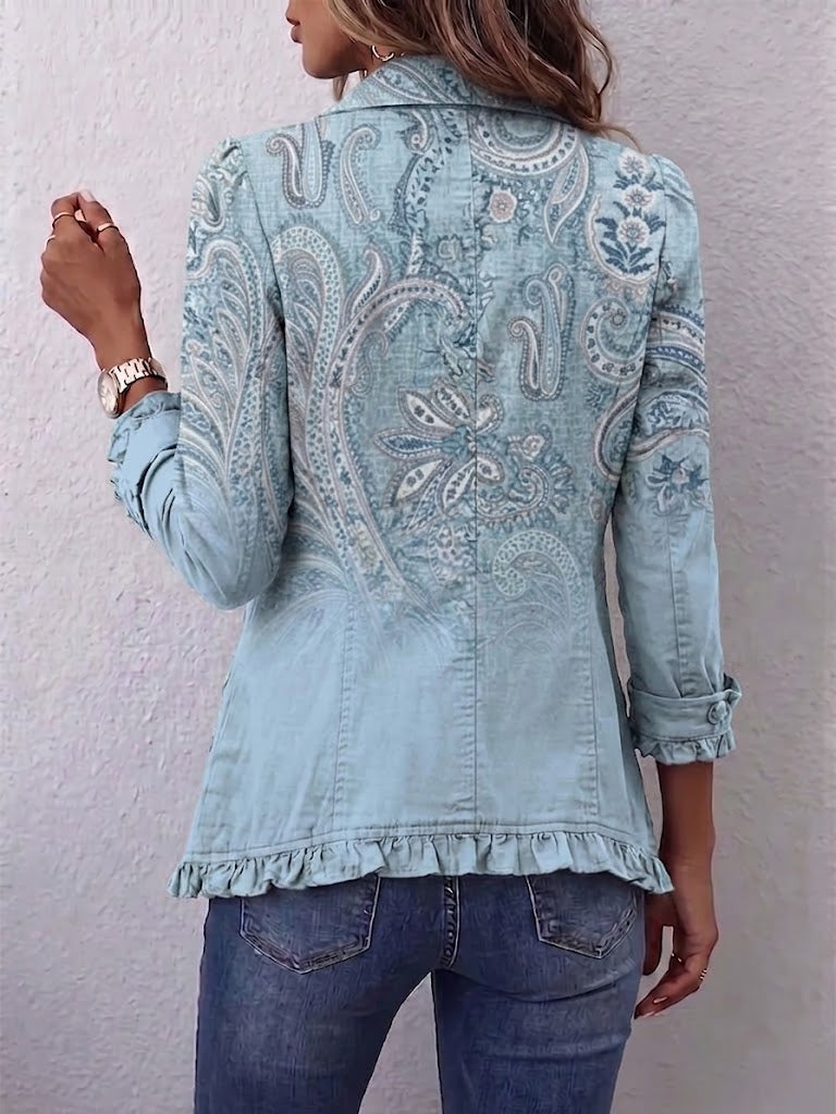 Estrella | Veste à volants et imprimé cachemire vintage