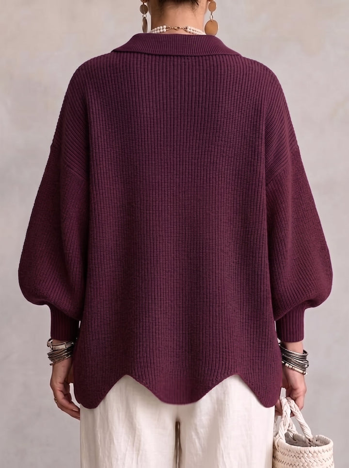 Karina – Cardigan oversize à col et boutons