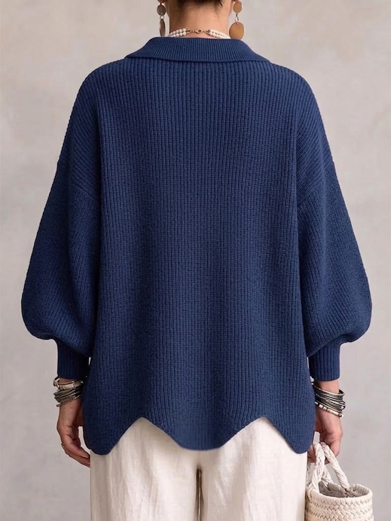 Karina – Cardigan oversize à col et boutons